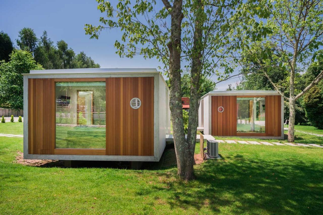 Bungalow Camping Los Manzanos Santa Cruz de Oleiros Eksteriør bilde