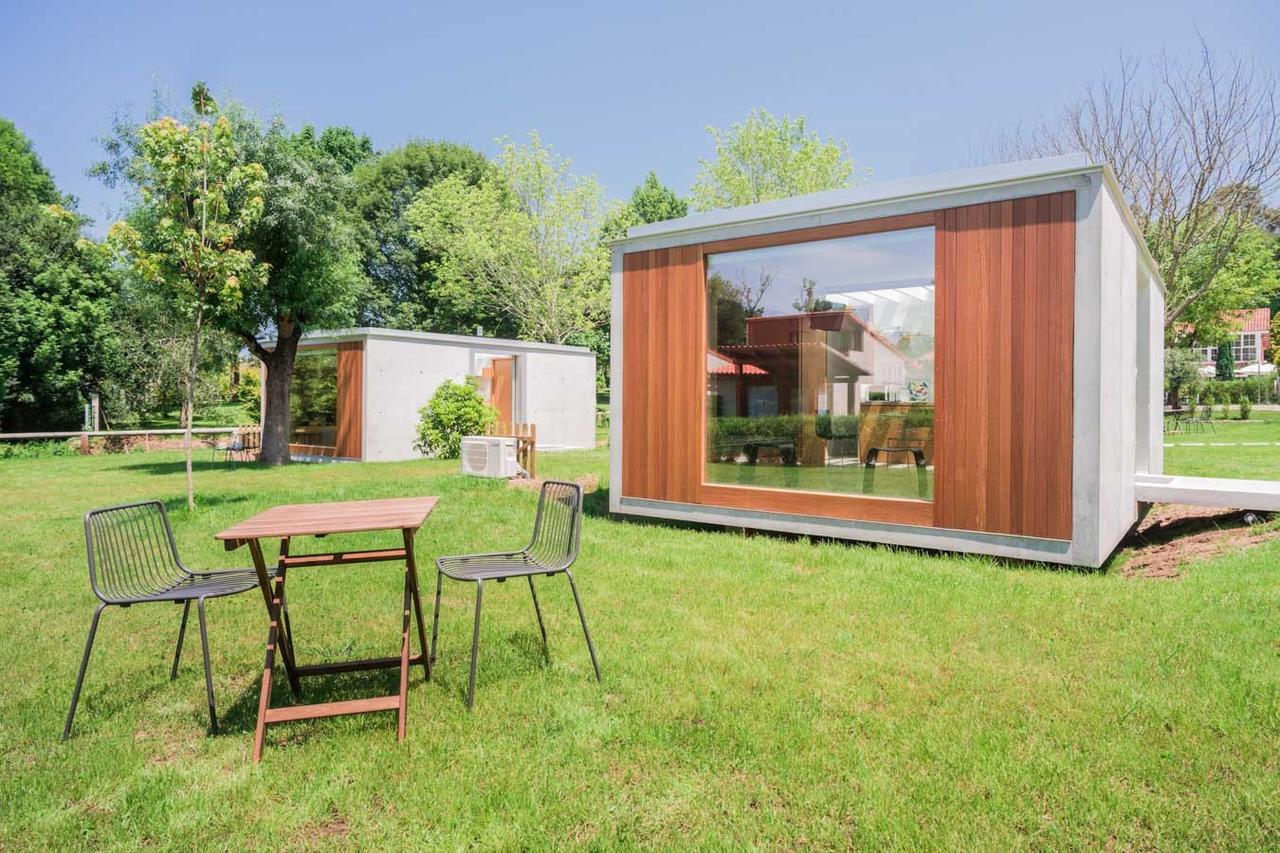 Bungalow Camping Los Manzanos Santa Cruz de Oleiros Eksteriør bilde